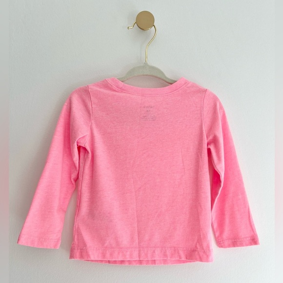 ⚡️4/$20⚡️Carter's Pink Long Sleeve Tee w/ Embroidery & Tassels Baby Girl 18 MTH - Picture 2 of 5